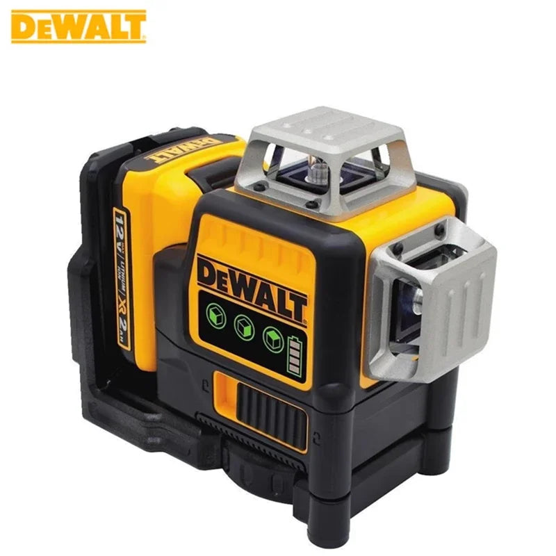 DW089LG 3 Sides*360 Degree Vertical 12V Lithium Battery 12 Lines Laser Level Horizontal Green Meter Outdoor